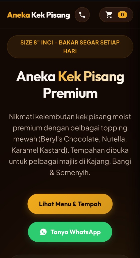Aneka Kek Pisang Premium