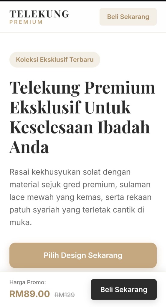 Telekung Premium Eksklusif